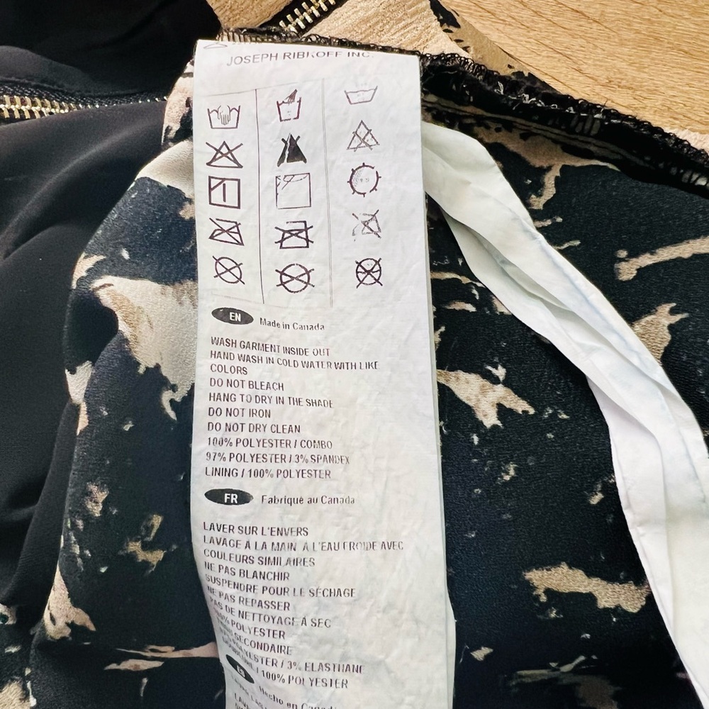 Joseph Ribkoff Black and Cream Bomber Jacket - Picture 5 of 6